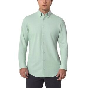 NWOT MODERN AMBITION Men's XL Light Green Printed Button Down Dress Shirt